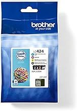 Brother LC-424BK/LC-424C/LC-424M/LC-424Y Inkjet Cartridges, Black/Cyan/Magenta/Yellow, Multi-Pack, includes 4 x Inkjet Cartridges, Brother Genuine Supplies