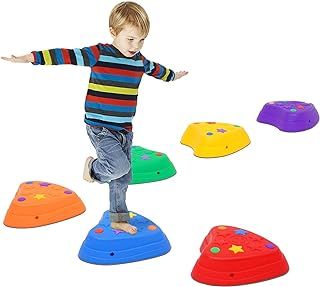 Stepping Stones Kids Sensory, Balance Board Outdoor/Indoor Pay,Obstacle Course Children's,Plastic Toy Non-Slip Toddler Balance Training Equipment