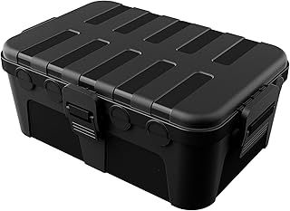 RESTMO Extra Large Waterproof Electrical Box, IP54 Weatherproof Outdoor Outlet Cover, Protect Outlet, Plug, Timer, Power Strip (Not Included), Holiday Light Decoration, 32 x 22 x 13 cm, Black