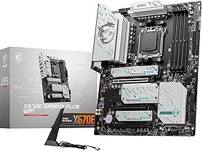 MSI X670E GAMING PLUS WIFI Motherboard, ATX - Supports AMD Ryzen 7000 Series Processors, AM5 - 80A SPS VRM, DDR5 Memory Boost 7800+ MHz/OC, PCIe 5.0 x16, M.2 Gen5, Wi-Fi 6E