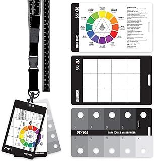 Grey Scale Value Finder, Color Wheel, Artists View Catcher Finder Viewfinder on Lanyard with Measuring Tape Tools for Artists Drawing
