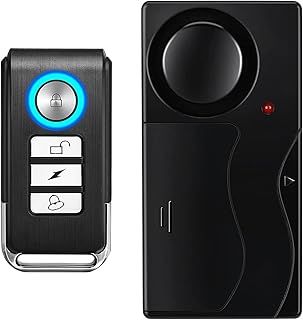 ZEXMTE Wireless Vibration Alarm with Remote Control Anti-Theft Alarm Bike/Motorcycle/Vehicle Security Alarm, 110db Loud, Door and Window Alarm