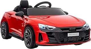 HOMCOM Audi RS e-tron GT Licensed Electric Cars for Kids Electric Ride-ons 12V Battery Powered Toy w/Remote Control Music, for 3-5 years, Red