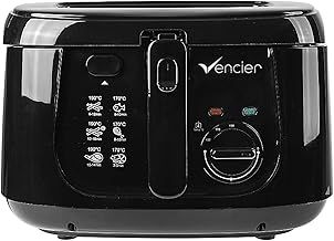 2.5L Electric Deep Fryer for Countertops with Non-Stick Coating, Internal Mesh Basket, Safety Handle, and Viewing Window – Effortless Cleaning (Black)