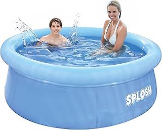 Splosh 6ft Easy Set Pool - Inflatable Family Swimming Pool For Kids & Adults - Fast Setup Pool With Inflatable Top Ring - Outdoor Kids Paddling Pool - Large Kids Paddling Pools For Garden