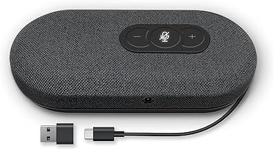 USB Conference Speaker and Microphone for Home Office Calls, 360 Degree Enhanced Voice Pickup, Noise Reduction, Echo Cancellation, Compatible with Zoom, Teams, Skype, PC, Laptop, Desktop