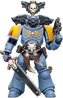 HiPlay JoyToy Warhammer 40K Collectible Figure: Space Marines Space Wolves Claw Pack Brother Torrvald 1:18 Scale Action Figures JT2733