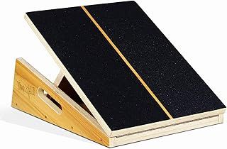 Yes4All Adjustable Wooden Slant Board/Calf Incline Board - Stretch Board - Incline Board, Wedge Board with Anti-Slip Surface, Foldable and Portable & Smart Design, 16x18x20
