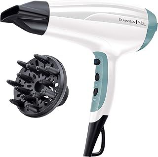 Remington Shine Therapy Hair Dryer (Ionic, 90% more Ions for Frizz Free Shine, Powerful, Fast Professional Drying, Diffuser, Concentrator, 3 Heat / 2 Speed Settings, Cool Shot, 2300W) D5216