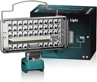 Cordless Work Light Suitable for Makita 18V Battery Jobsite Spotlight Tool Emergency Lighting USB&Type-C Charging Port 2 Modes Camping Light [Batteries not Included] (MT59D)