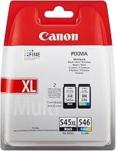 Canon Ink Multipack - PG-545XL/CL-546 Genuine Printer Ink Cartridges 2 Pack (1 x Black XL, 1 x Colour) - Compatible with PIXMA MX, MG & TR (Packaging may vary)