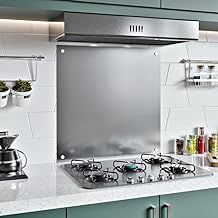 BELOFAY 600x550MM Stainless Steel Splashback for Kitchen With Brush Finish, Hob Splashback For Cookers (With Holes)