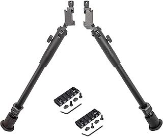 bravovski Tactical Side Mounted Bipod 9″-12″ Adjustable for Breakbarrels/Underlevers Air Rifles with Picatinny Rails