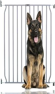 Extra Tall Eco Screw Fit Pet Gate, Grey, 70cm - 80cm, Extra Tall Gate 100cm in Height, Screw Fitted Dog Gate, Safety Gate for Puppy