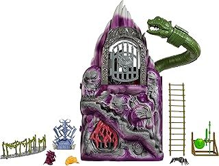 Masters of the Universe Origins Playset Snake Mountain with 2 Figures, Snake and Wolf Head, Dungeon and Skeletor Throne, Escape Tunnel, HPG41
