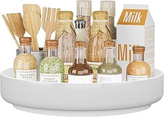 EKNITEY Metal Lazy Susan Turntable - 33cm (13 inch) Cupboard Organiser Rotating Spice Rack for Kitchen Refrigerator Pantry Cabinet