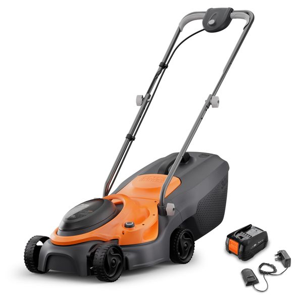 Flymo 18V SimpliMow 320 Cordless Lawnmower – 4.0Ah Battery & Charger Included, 32cm Cutting Width, Lightweight, Up to 200m²