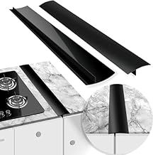 2Pack silicone stove gap covers,25"/63cm stove counter gap cover,cooker sides gap filler for oven,heat-resistant cooker gap strips,anti-stain worktop edging strip