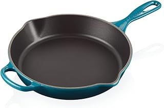 Le Creuset Signature Enamelled Cast Iron Deep Skillet With Helper Handle and Two Pouring Lips, For All Hob Types and Ovens, 26cm, 2 Litre, Deep Teal, 20187266420422