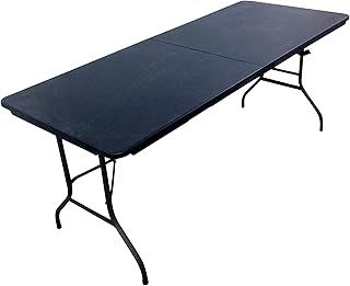 EG Heavy Duty 6 Foot Folding Plastic Trestle Table, Black, 181 x 76 x 74 cm