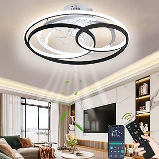 Wildcat Ceiling Fans with Lights and Remote, Modern LED Dimmable Ceiling Light with Fan Quiet, Ceiling Fans with Lamps for Dining Room, Living Room, Bedroom