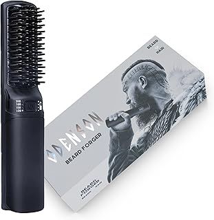 Beard Forger - Ultimate Tool, Cordless Heated Brush and Straightener for Beard and Hair, Heated Comb for Beard Styling and Care