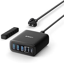 Anker USB C Charger, 6 Port Charging Station with 112W Power, for iPhone 16/15/14/13/12 Series, MacBook, Galaxy, iPad, and More (Cable Not Included)