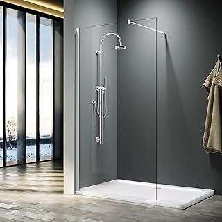 ELEGANT 900mm Walkin Shower Enclosure 8mm Easy Clean Bath Glass Wetroom Shower Screen Panel