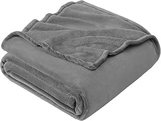Fleece Blanket Extra Large Throws for Settees Grey Throw Fluffy Warm Soft Blanket for Bed Settees Armchairs, Fit All Season, King Size, 270x230cm