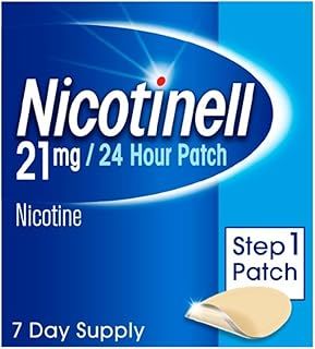 Nicotinell Nicotine Patch, Quit Smoking Aid Step 1, 24 Hour Patch, 21 mg, Pack of 7