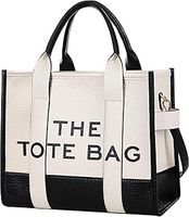 Handbag with Zipper and Adjustable Strap, PU Leather Tote Bag,Crossbody Bag Shoulder Bag for School Shopping Office Travel