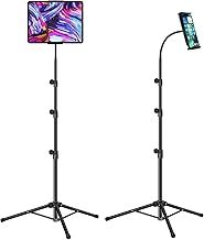 Ipad Tripod Stand,Gooseneck 65-inch Floor Stand for Tablet, Floor Stand with 360° Rotating Tripod Mount for iPhone iPad Mini/ Air/ Pro and All 4.5-12.9 Inch Tablets