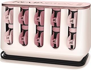 Remington PROluxe H9100 Heatable Hair Rollers OPTIheat Technology Innovative Clip Design Two Sizes (25mm 32mm) Pink/Black