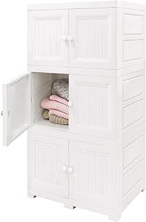 ABBAware Multi-Purpose Storage Unit, Cupboard, Cabinet with 3 Extra Large Compartments 68 x 48 x 134cm (430L), White