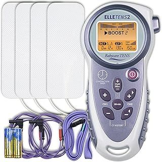 Elle TENS 2 with Contraction Timer & Opti-Max Technology - Dual Channel Maternity TENS for pain relief during labour – can be used post labour – with Electrode & Batteries