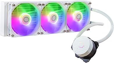 Cooler Master MasterLiquid 360L Core ARGB CPU Liquid Cooler - Dual Chamber Gen S Pump, Superior Radiator and 120 mm ARGB Fans, LGA 1700 and AM5 Brackets , 12 Volts (DC) , White