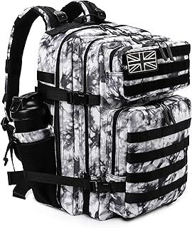 LHI Military Tactical Backpack for Men and Women 45L Large waterproof Rucksack for School, Hiking, Trekking, Hunting