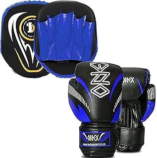 1x Boxing Gloves And Pads Set Focus Punching MMA Boxing Set Sparring Hook And Jab Strike Pad Kickboxing Target Training Set For Boys & Girls
