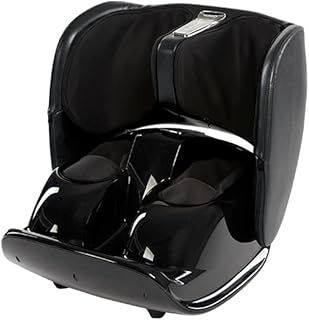 Foot and Calf Massager with Heat, Vibration, Shiatsu and Kneading, Helps to Relieve Tired Muscles (Jet Black)