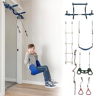 Gym1 - Deluxe Indoor Doorway Gym for Kids Playground Set - All in One Gym Set