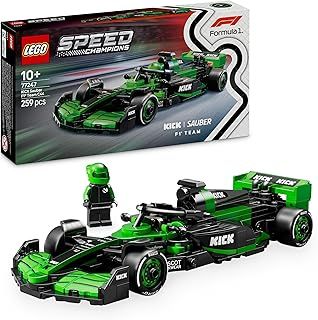 LEGO Speed Champions KICK Sauber F1 Team C44 Race Car Toy with a Collectible Formula 1 Driver Minifigure - Model Kits for 10+ Year Old Boys & Girls or Adult Motorsport Fans 77247