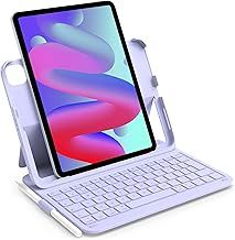 Inateck Case with Keyboard for iPad 10th Gen 2022/11th Gen A16 2025 11 Inch, Detachable Keyboard for iPad Air 11" M3 2025/M2 2024, Air 6/5/4, Pro 11" 4/3/2/1, with Pencil Holder, KB04002 Purple