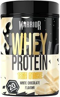 Warrior Whey Protein Powder 500g - Up to 36g* Protein per Shake – Low Sugar - Muscle Growth and Recovery Drink - Amazing Taste - 20 Servings - GMP Certified (White Chocolate)