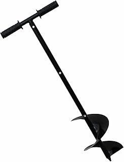 8" 200mm Manual Fence Post Auger – Hand Drill for Digging Holes, Gardening, Planting Flowers & Bulbs, Umbrella Posts, Ice, and Fertilizer Mixing
