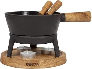 Boska Fondue Set Pro S - Fondue Sets for 2 to 4 Persons - Cheese Fondue - Fondue Tealight - 700 ml Volume - Inc. Fondue Forks