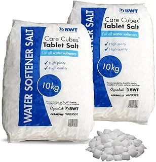 2X BWT Cure Cubes Water Softener Salt Tablets 10kg Bag - 10TAB Food Grade Salt