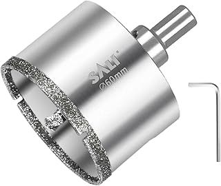SALI Diamond Drill Bit 60 mm Diamond Hole Saw Drill with Center Guide Bit Glass Hole Saw Core Drill Bit for Glass/Tile/Ceramic/Marble/Limestone/Fiberglass/Porcelain Cutting