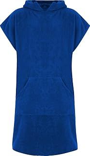 Adore Changing Robe 100% Terry Towelling Cotton with Pocket & Hood Poncho Towel for Beach, Swimming, Surfing