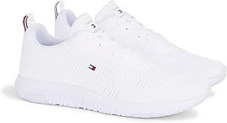 Tommy Hilfiger Men’s Corporate Knit Rib Runner Trainers, White (White), 9