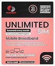 Three Unimited Data SIM – Uncapped 5G Speeds – Renewed EVERY MONTH Until 8th DECEMBER 2025 – No Contract – Ideal for Business Mobile Broadband, Routers & Phones